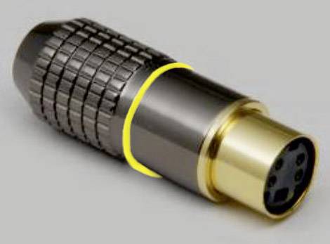 BKL Electronic minijaturni okrugli DIN konektor krom utikač 4