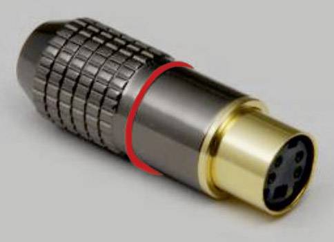 BKL Electronic minijaturni okrugli DIN konektor krom utikač 6