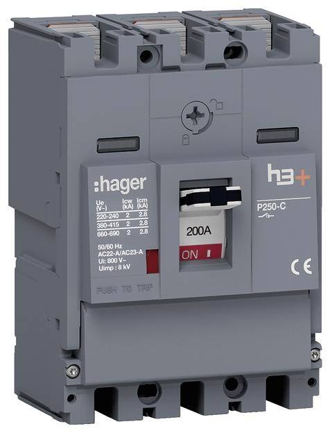 Hager HCT200AR automatski osigurac 3-polni 200 A 690 V