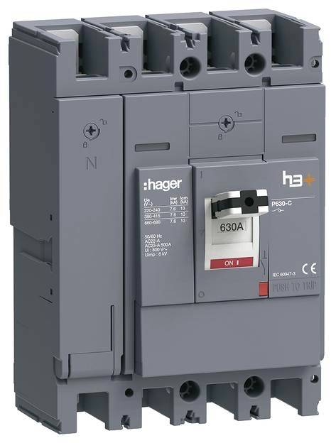 Hager HCW631AR automatski osigurac 4-polni 630 A 690 V
