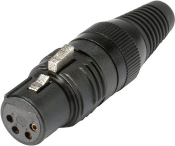 XLR-utični HI-X4CF-G XLR konektor crna 1 kom
