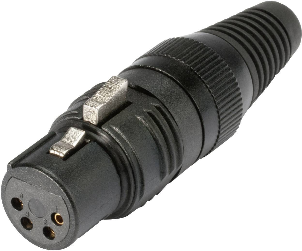 XLR-utični HI-X4CF-G XLR konektor crna 1 kom
