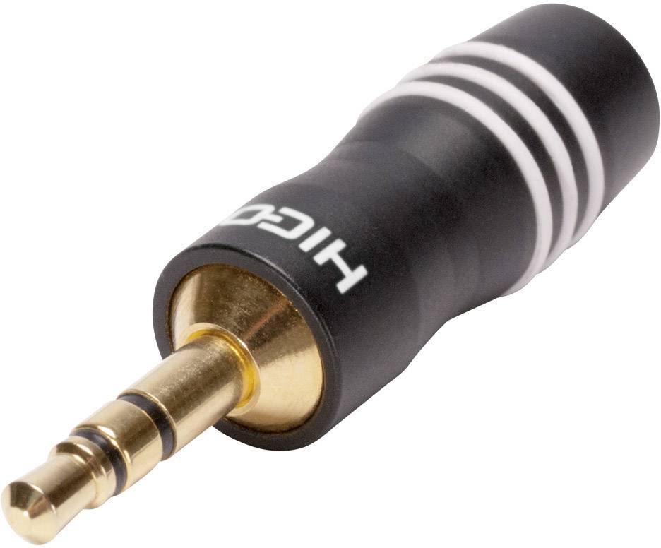 Džek-utični HI-J35S03 banana konektor 3,5 mm crna ravni muški