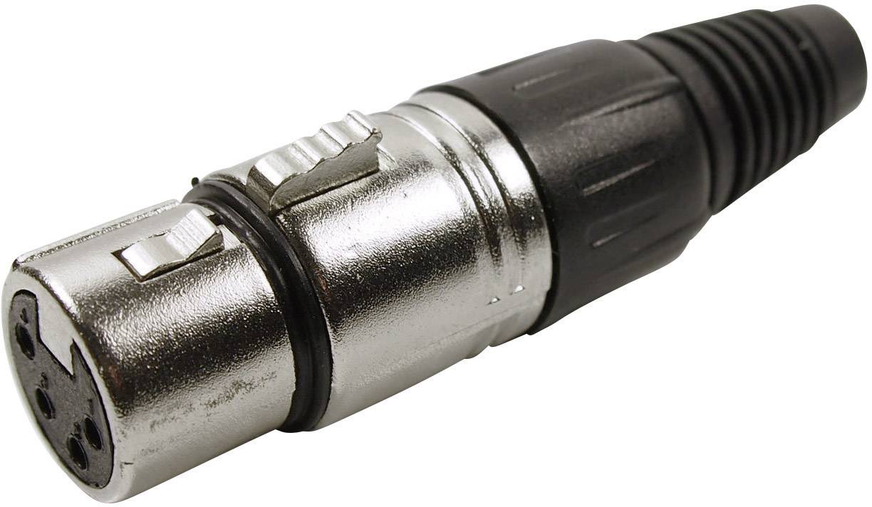 XLR-utični FC6150 XLR konektor srebrna ravni ženski 4