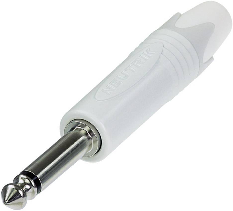 Džek-utični NP2X-WT 6,35 mm banana konektor bela ravni muški
