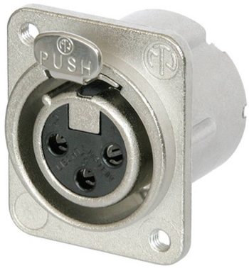 XLR-utični NC3FD-LX-M3 XLR konektor 50 V/AC srebrna
