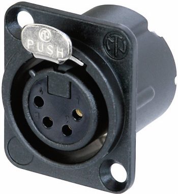 XLR-utični NC4FD-LX-B XLR konektor 50 V/AC crna