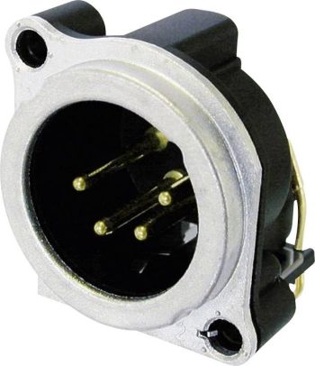XLR-utični NC4MBH XLR konektor 50 V/AC srebrna