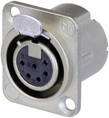 XLR-utični NC6FD-LX XLR konektor 50 V/AC srebrna