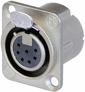 XLR-utični NC7FD-LX XLR konektor 50 V/AC srebrna
