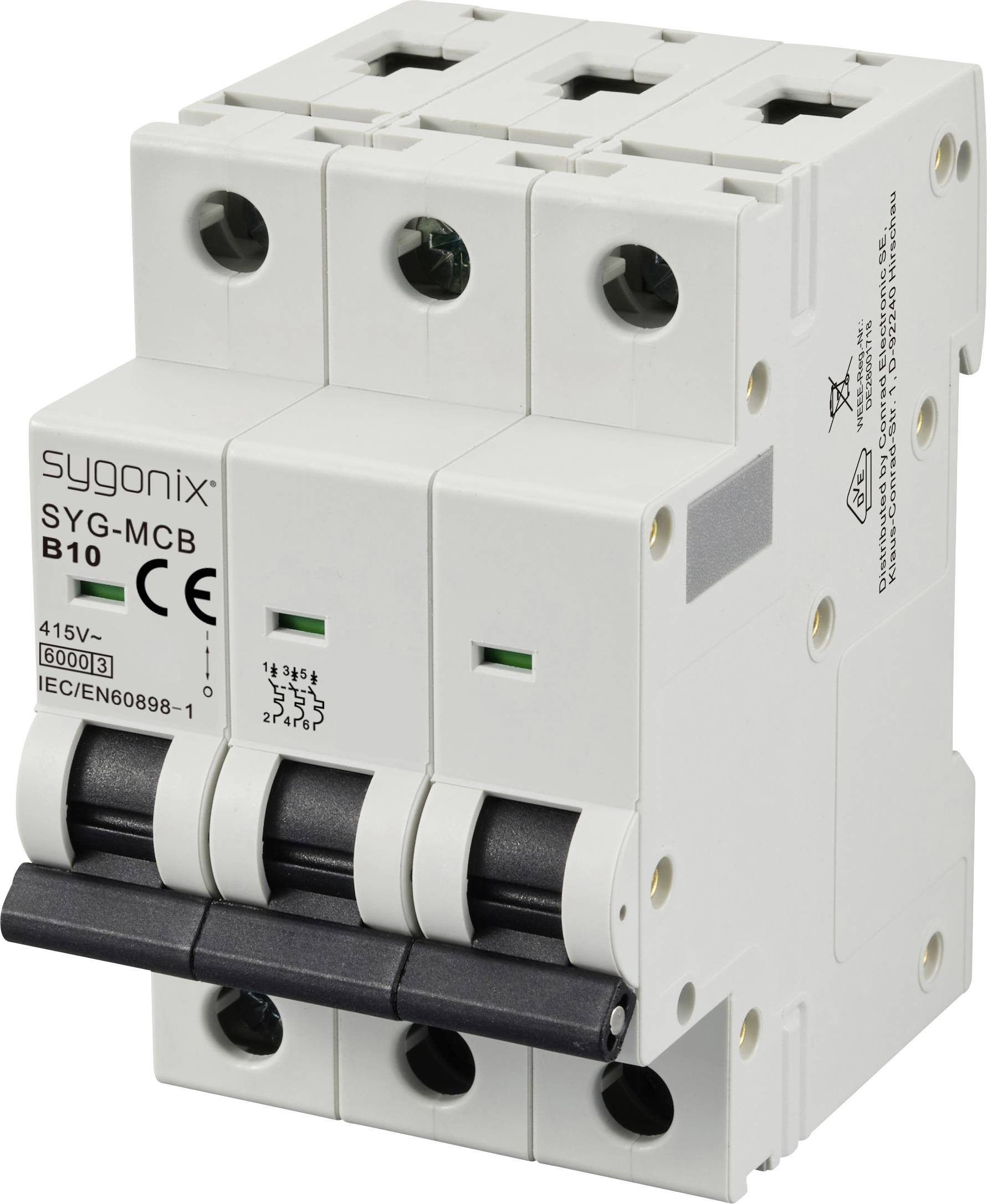 3P/B10/6KA automatski osigurac 3-polni 10 A 415 V 6 kA