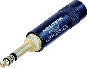 Banana NP3CM-B,STEREO 5,23 mm konektor crna ravni, vojaški tip
