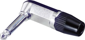 NYS207 NYS207 6,35 mm banana konektor srebrna, crna ugaoni