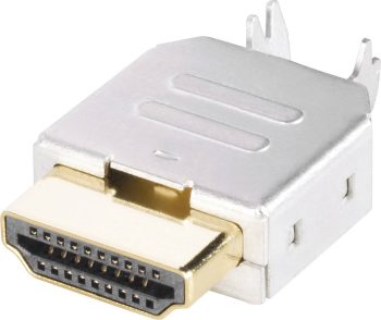 HDMI-konektor HDMI konektor srebrna Metal 19