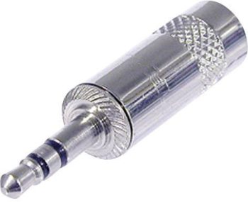 NYS 3/stereo banana konektor 3,5 mm srebrna ravan