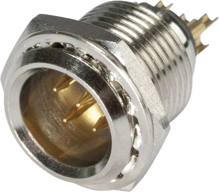 Mini-XLR Ugradni HI-XMEM5 XLR konektor srebrna Nikalno metalno kućište