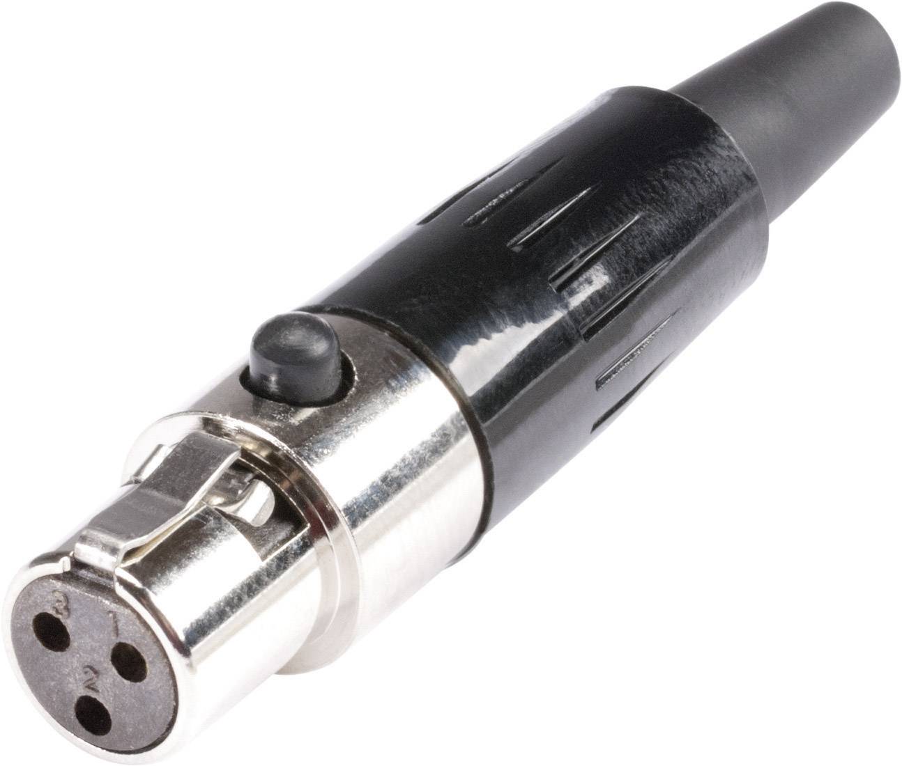 Hicon HI-XMCF3 mini XLR konektor srebrna Nikalno metalno kućište