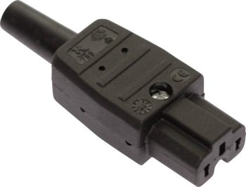 Priključak C15A konektor za grejne uređaje 230 V 10 A crna