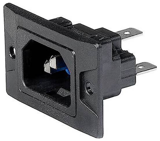 Schurter 3-134-881 IEC konektor 250 10 mA crna