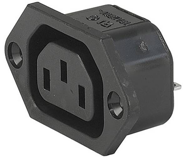 Schurter 3-144-641 IEC konektor 250 10 mA crna