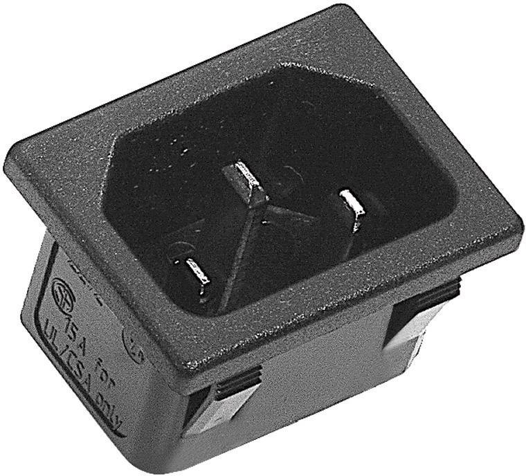 K & B ugradni IEC-utikač 42R023212150 IEC konektor 250 V 10 A crna