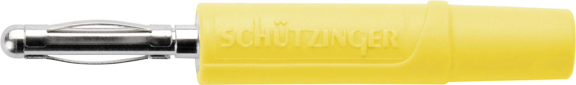 Schützinger DI FK 02 L Ni / GE lamelni utikač, Ø2mm, žuta, 30V/AC, 60V/DC, 10A, lemni priključak