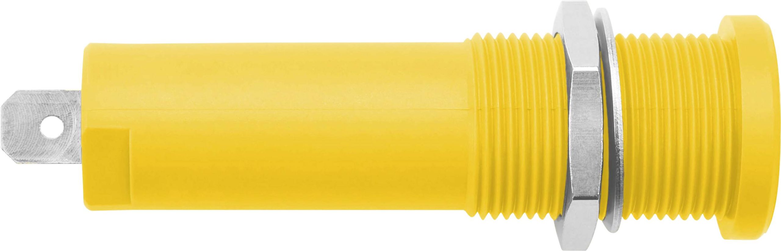 Schützinger DI HSEB 3125 L Ni / GE visokonaponska sigurnosna utičnica, Ø4mm, žuta, 1000V, 16A