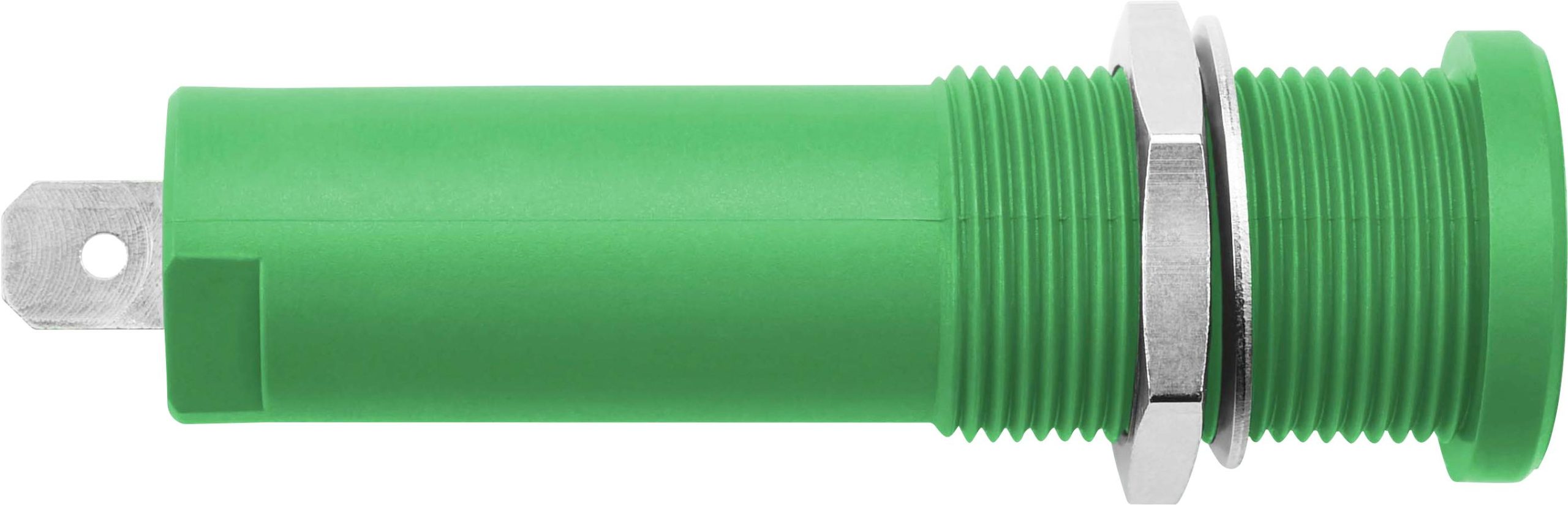 Schützinger DI HSEB 3125 L Ni / GN visokonaponska sigurnosna utičnica, Ø4mm, zelena, 1000V, 16A