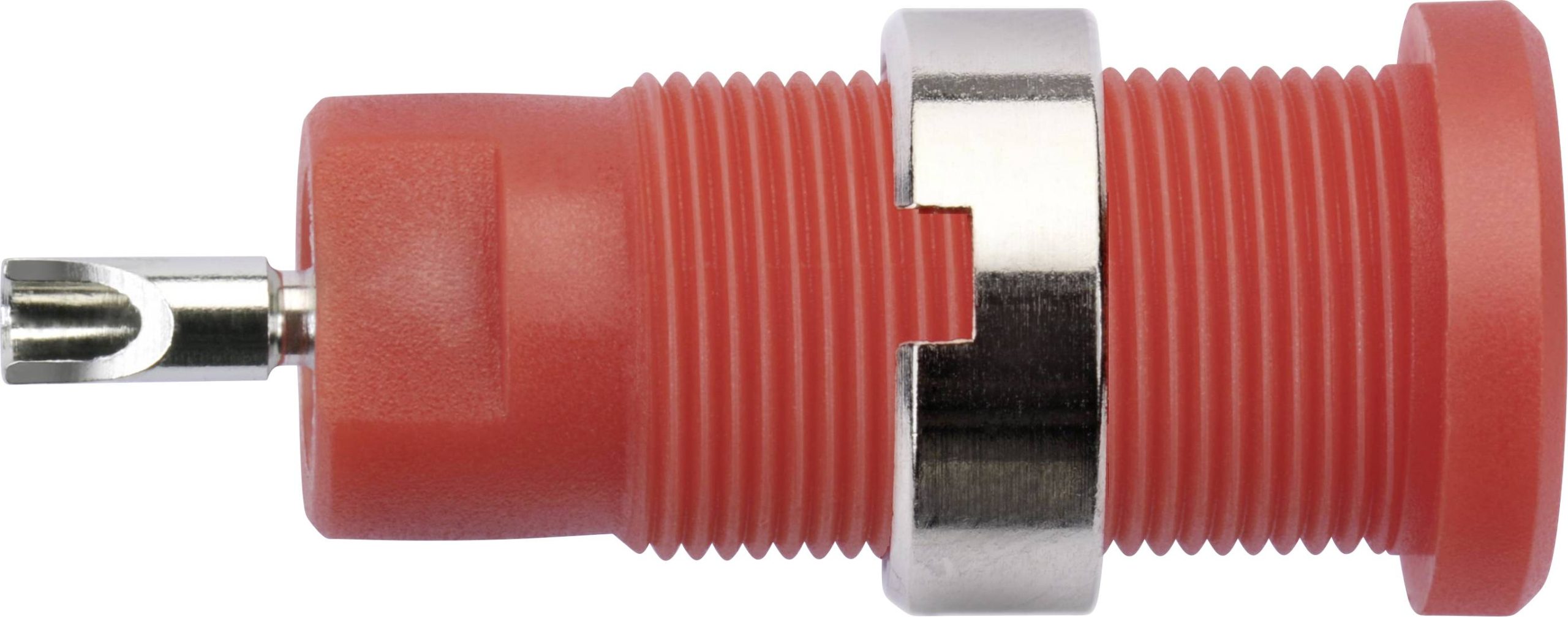 Schützinger DI SEB 3400 Ni / RT sigurnosna ugradna utičnica, Ø2mm, crvena, 600V, 10A