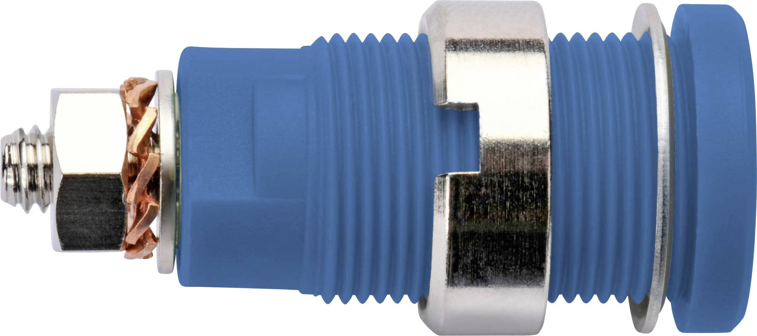 Schützinger DI SEB 6445 Ni / BL sigurnosna ugradna utičnica, Ø4mm, plava, 1000V, 32A