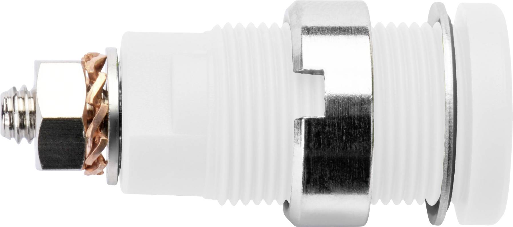 Schützinger DI SEB 6445 Ni / WS sigurnosna ugradna utičnica, Ø4mm, bela, 1000V, 32A