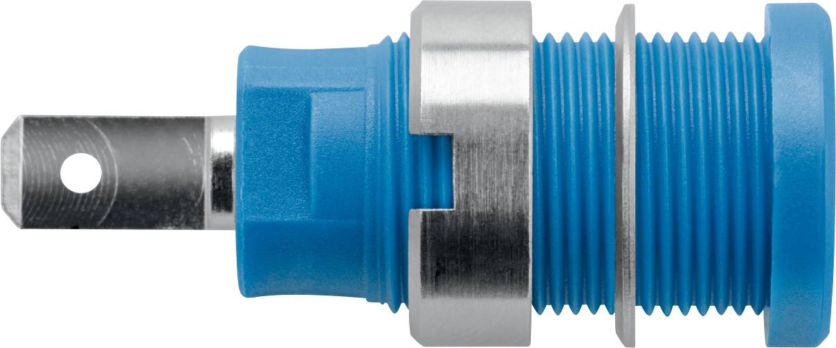Schützinger DI SEB 6450 Ni / BL sigurnosna ugradna utičnica, Ø4mm, plava, 1000V, 24A