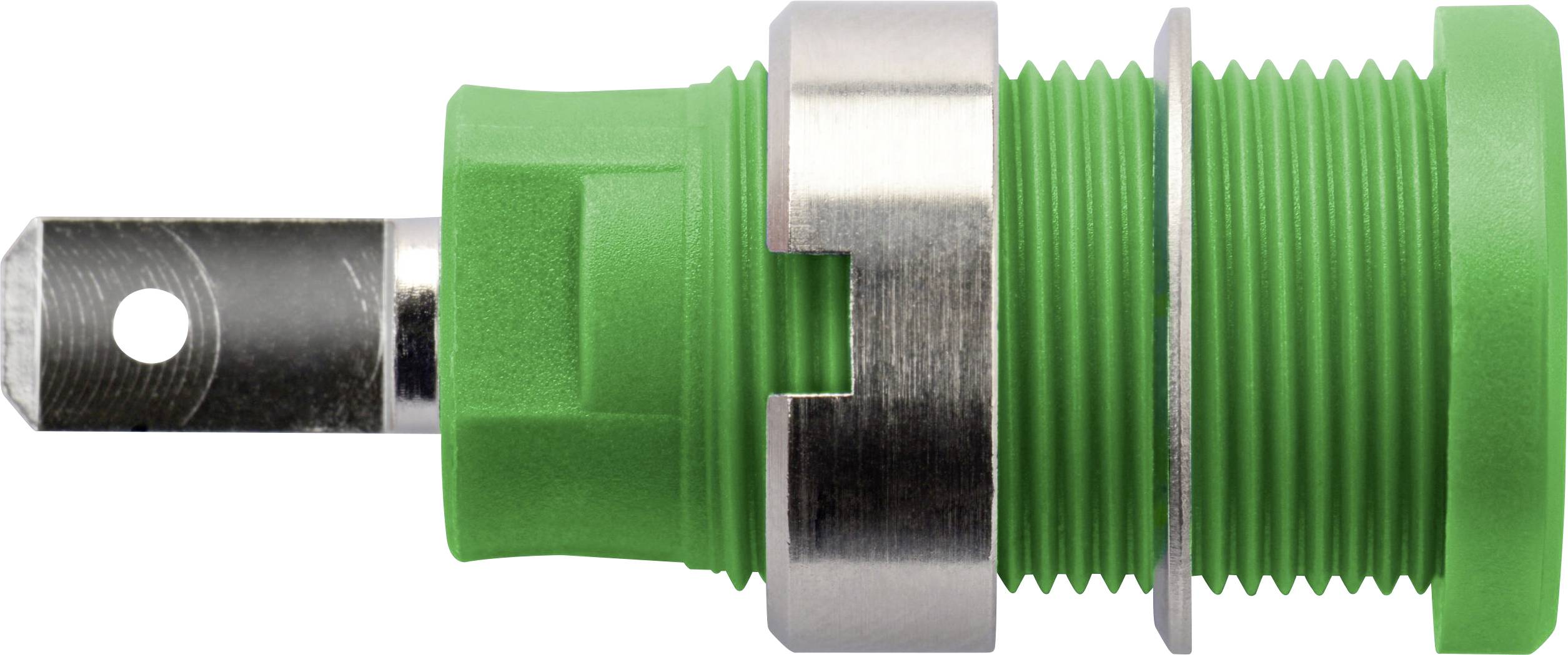 Schützinger DI SEB 6450 Ni / GN sigurnosna ugradna utičnica, Ø4mm, zelena, 1000V, 24A