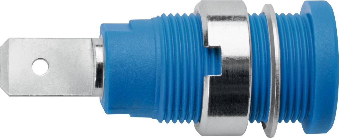 Schützinger DI SEB 7080 Ni / BL sigurnosna ugradna utičnica, Ø4mm, plava, 1000V, 24A