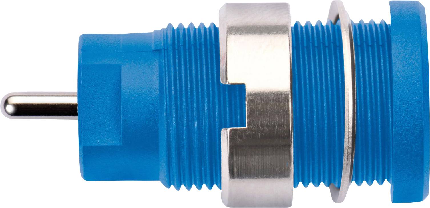 Schützinger DI SEB 8632 Ni / BL sigurnosna ugradna utičnica, Ø4mm, plava, 1000V, 24A