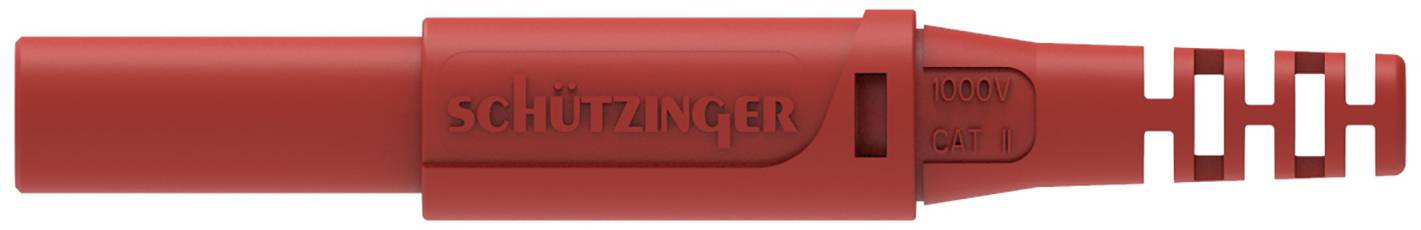 Schützinger DI SFK 30 S Ni / OK / RT sigurnosni lamelni utikač, Ø4mm, crvena, 1000V, 32A