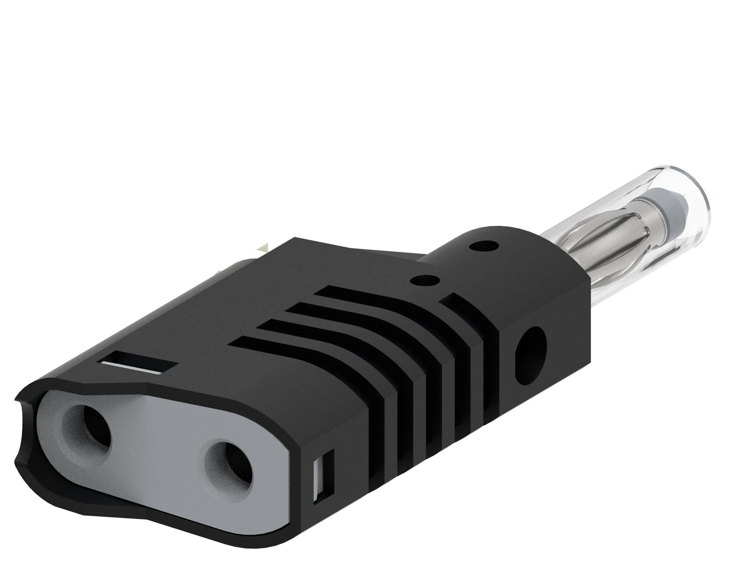 Electro PJP 1089-CD1-N banana utikač, ravni muški, Ø4mm, crna, 30V/AC, 60V/DC, 36A