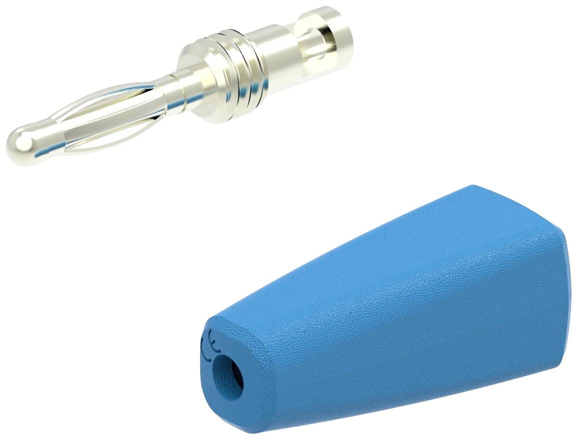 Electro PJP 210-C-CD1-BL banana utikač, ravni muški, Ø2mm, plava, 30V/AC, 60V/DC, 10A