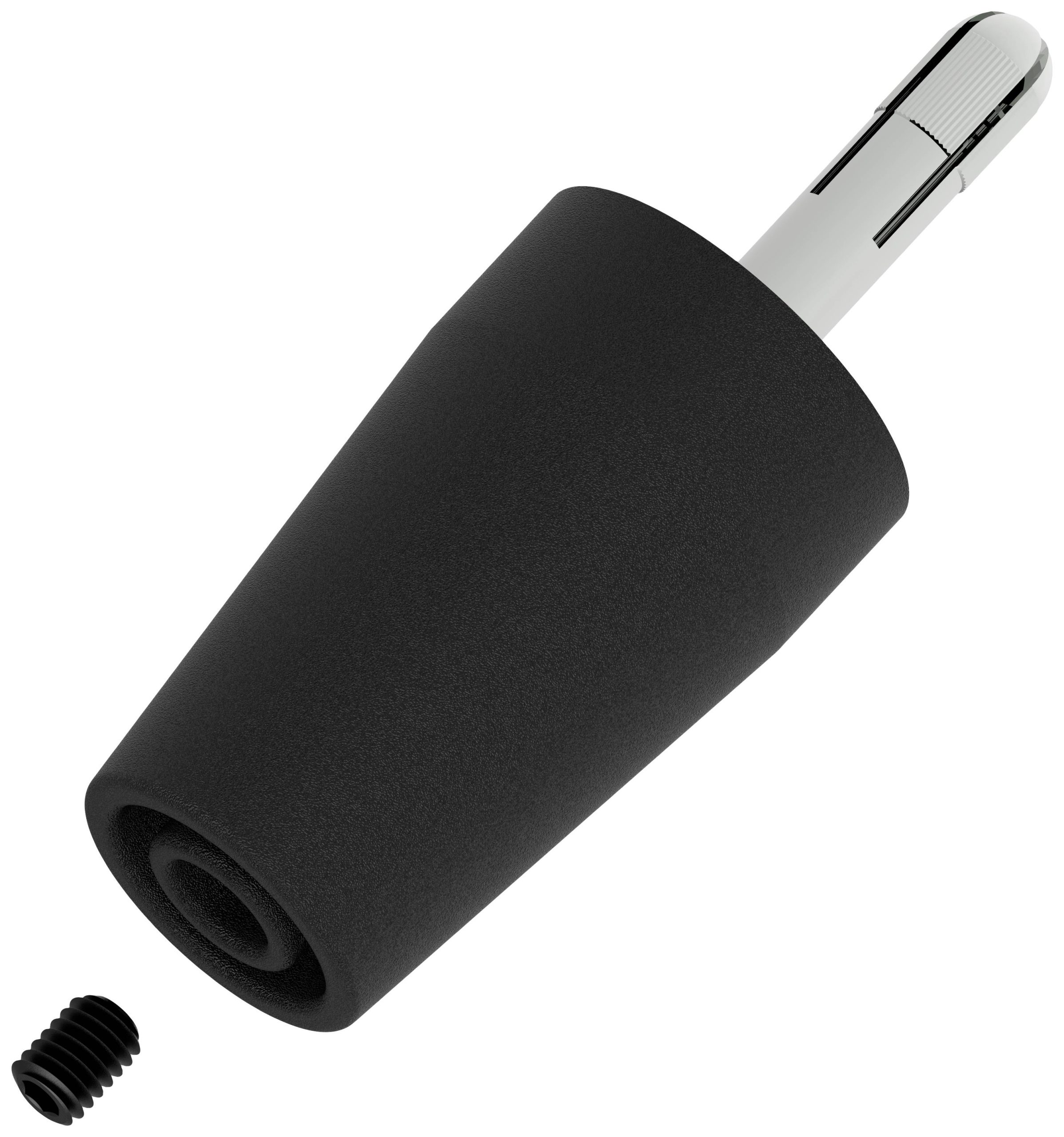 Electro PJP 3300-IEC-CD1-N adapterska utičnica, ravna, Ø4mm, crna