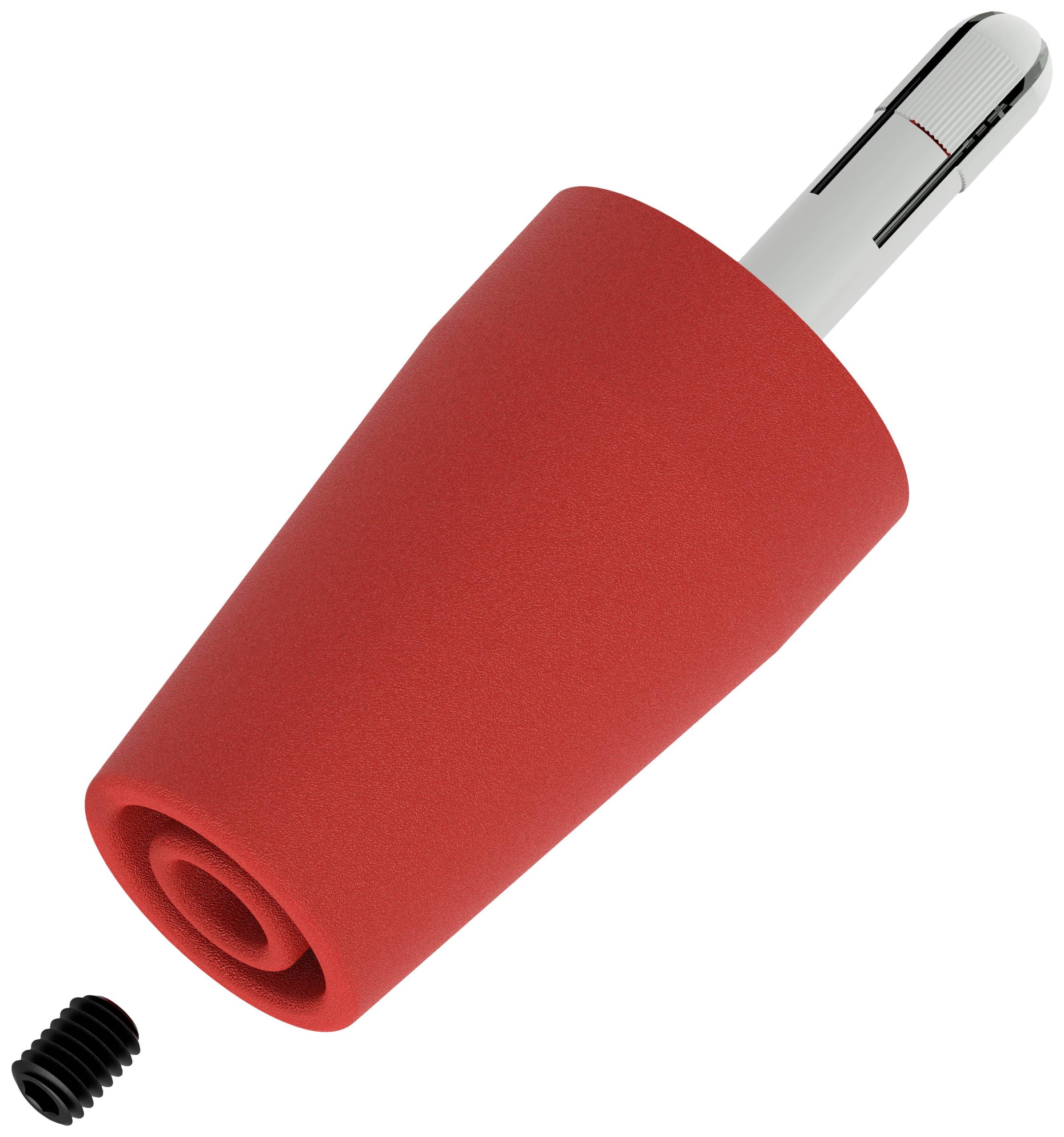 Electro PJP 3300-IEC-CD1-R adapterska utičnica, ravna, Ø4mm, crvena