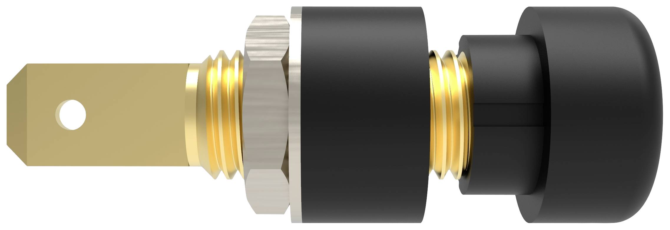 Schützinger IBU 5568 Au / SW ugradna utičnica, Ø4mm, crna, 30V/AC, 60V/DC, 32A