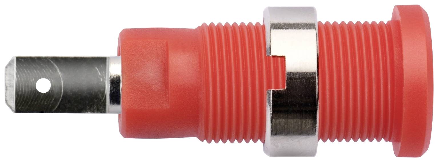 Schützinger SEB 8660 Ni / RT sigurnosna ugradna utičnica, Ø2mm, crvena, 600V, 10A