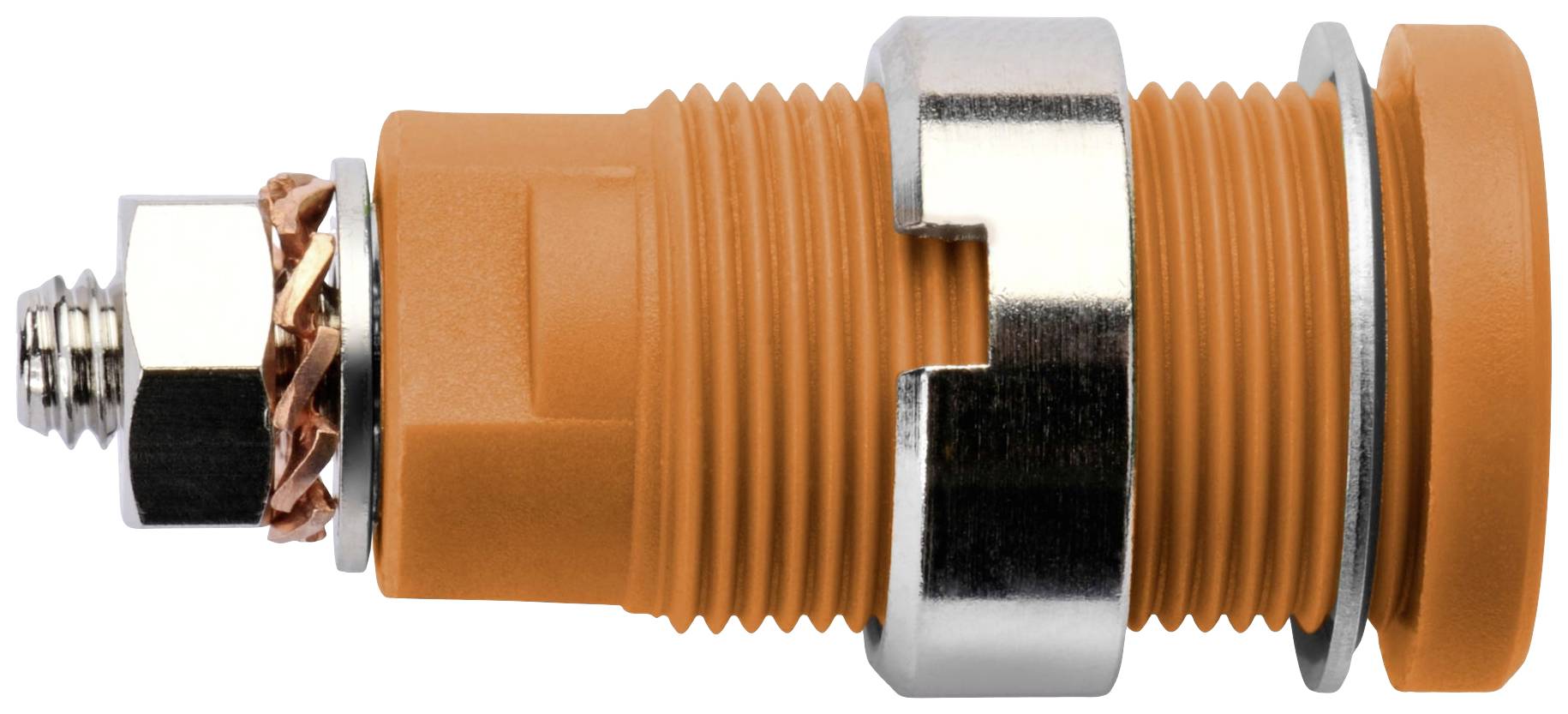 Schützinger SEB 6445 Ni / OR sigurnosna ugradna utičnica, Ø4mm, narandžasta, 1000V, 32A
