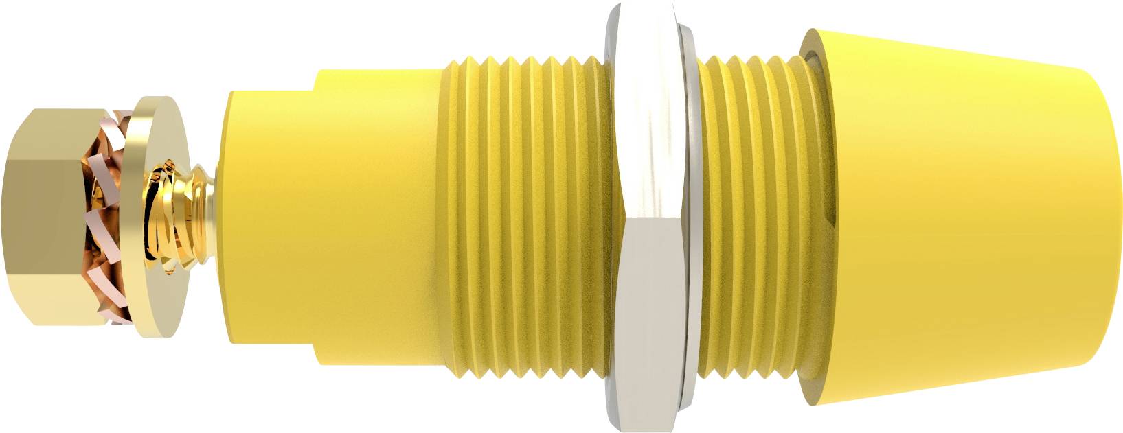 Schützinger 99023242 sigurnosna utičnica, ravna, Ø4mm, žuta, 1500V/DC, 1000V, 32A