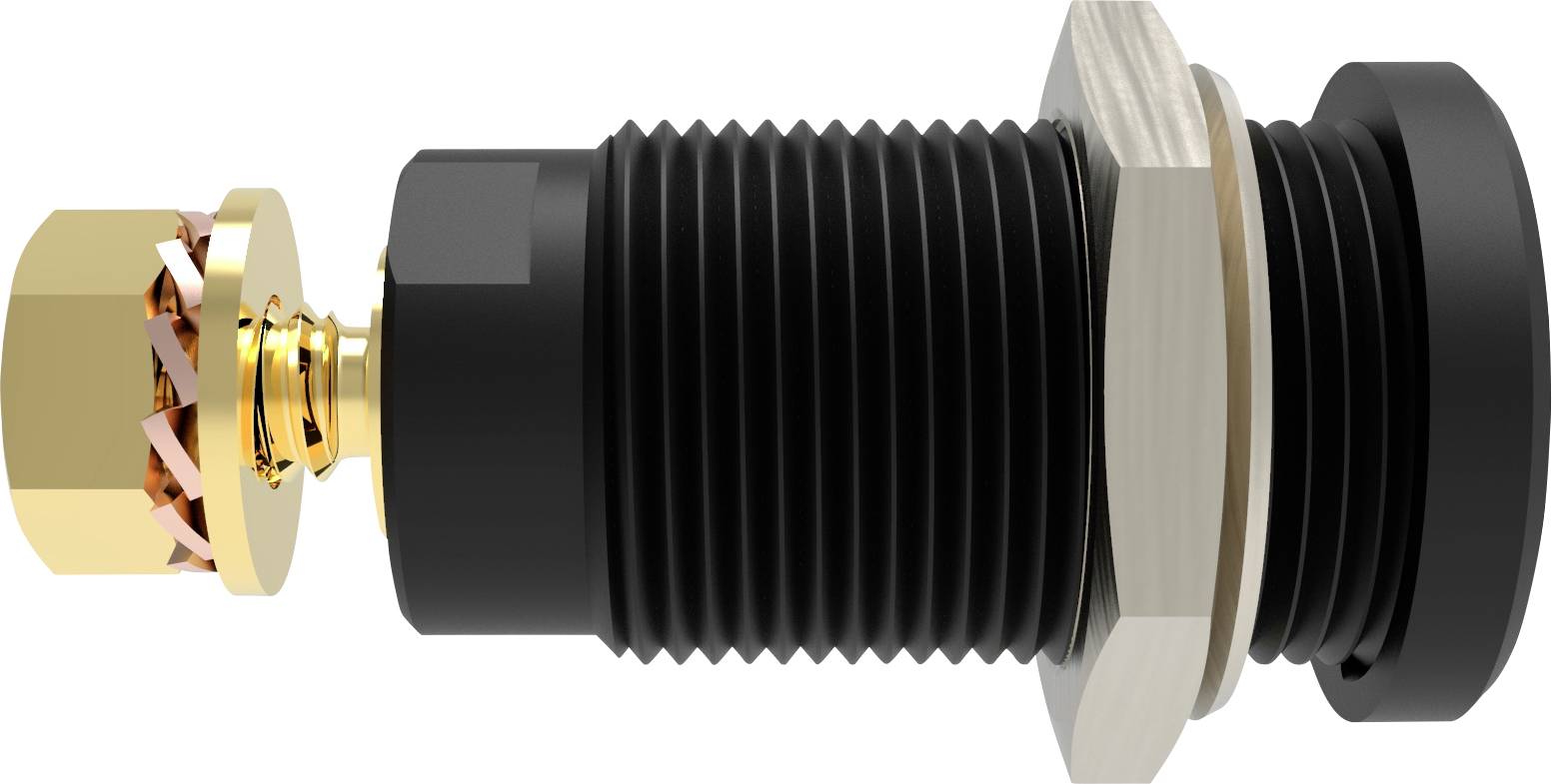 Schützinger 99023251 sigurnosna ugradna utičnica, ravna, Ø4mm, crna, 1500V/DC, 1000V, 32A