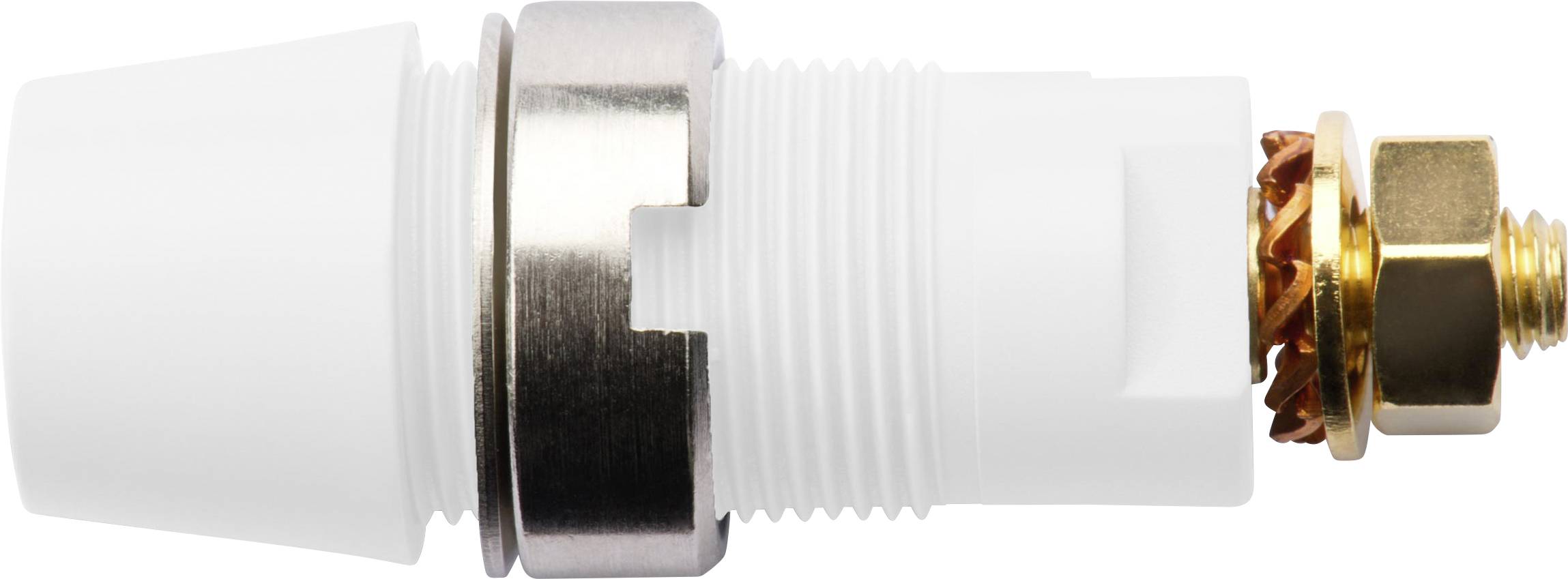 Schützinger DI SAB 6922 Au / WS sigurnosna utičnica, Ø4mm, bela, 1000V, 32A, vijčani priključak