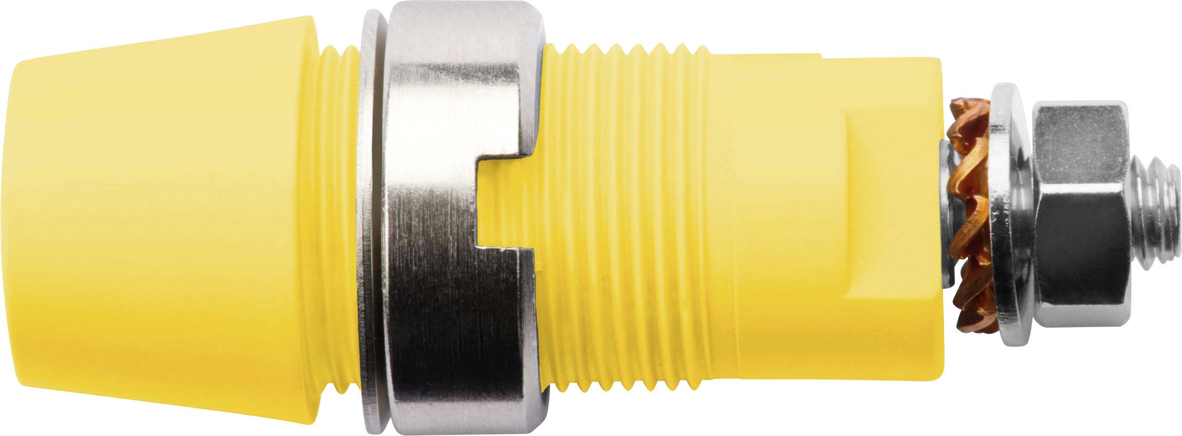 Schützinger DI SAB 6922 Ni / GE sigurnosna utičnica, Ø4mm, žuta, 1000V, 32A, vijčani priključak
