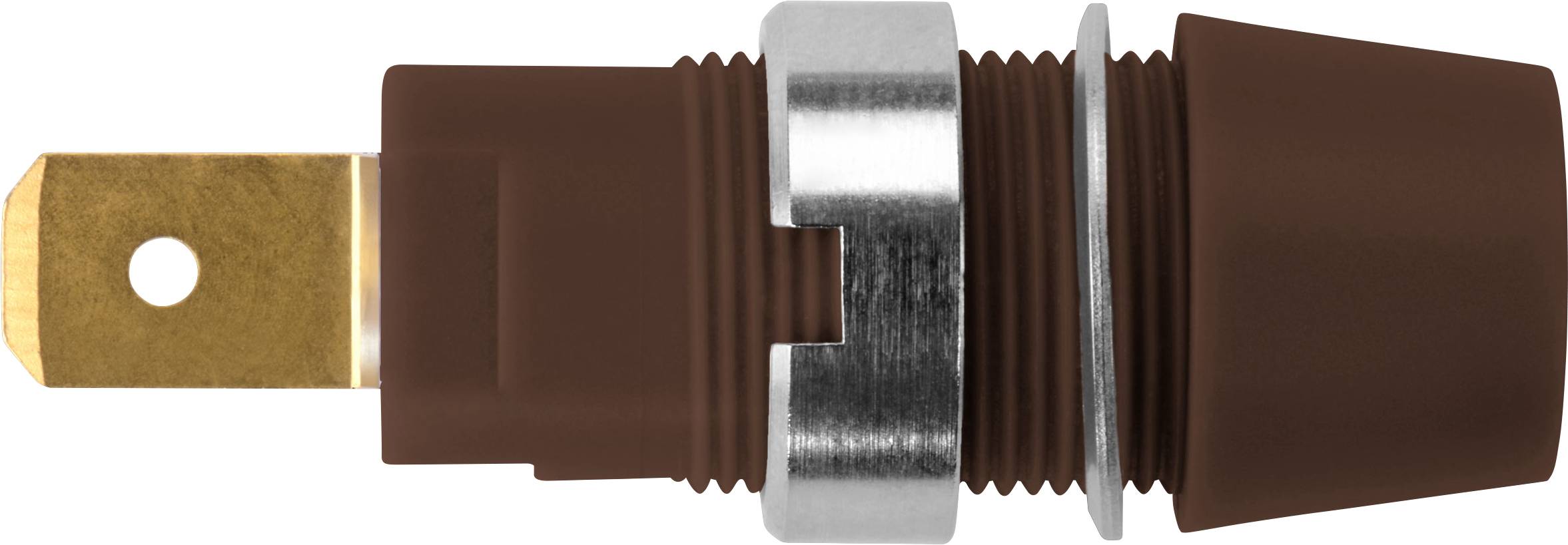 Schützinger DI SAB 7560 Au / BR sigurnosna utičnica, Ø4mm, braon, 1000V, 32A