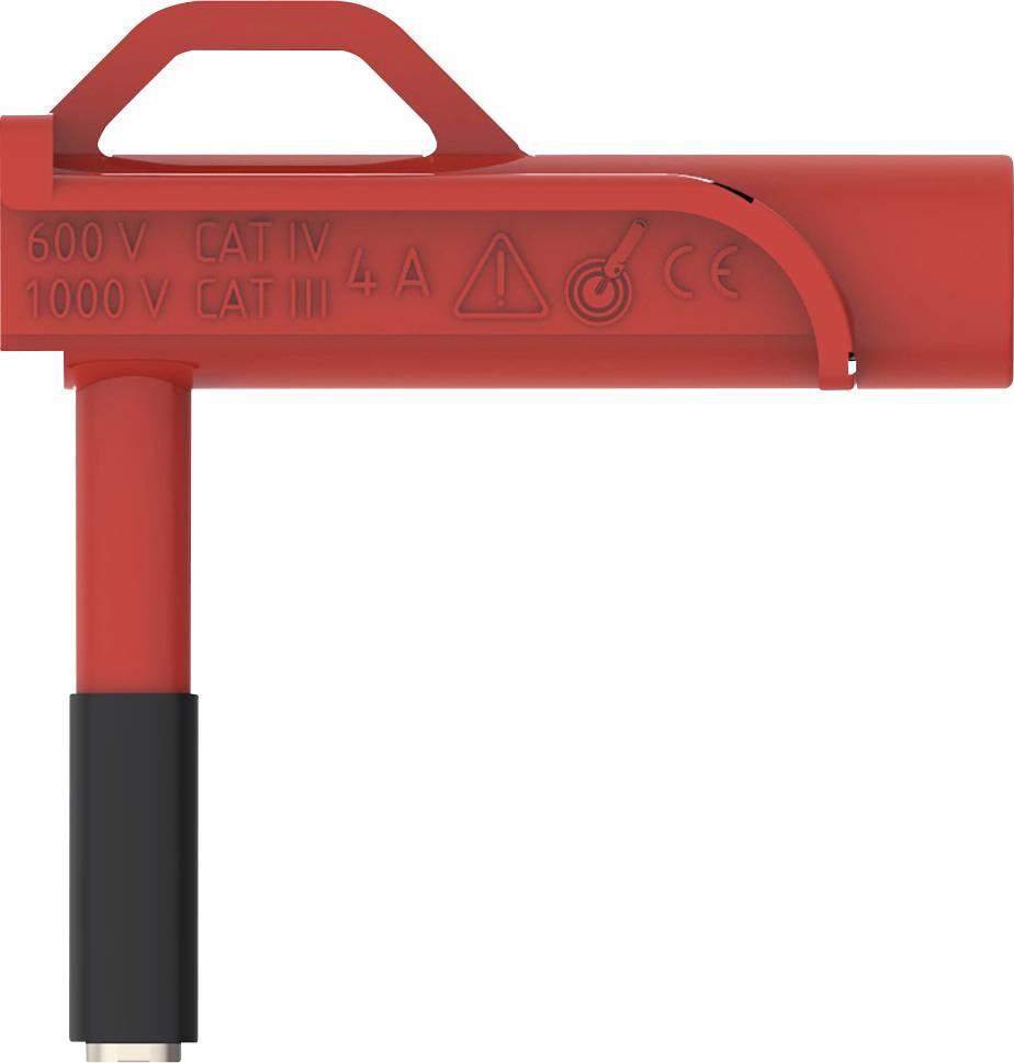 Schützinger AWMG 7858 Ni / 6.6 / RT adapter, Ø4mm, crvena, 600V, 4A, utični priključak