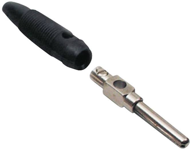 BKL Electronic 072150-P banana utikač, ravni muški, Ø4mm, crna, 60V, 16A, vijčani priključak